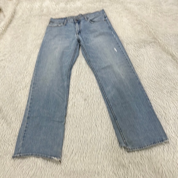 American eagle men’s low loose distressed blue denim jeans size 32x34 - Picture 2 of 10